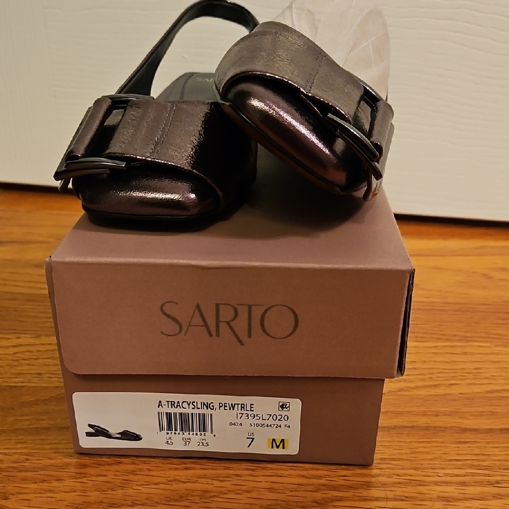 SARTO By Franco Sarto Brown Slingback Flats - Picture 4 of 4